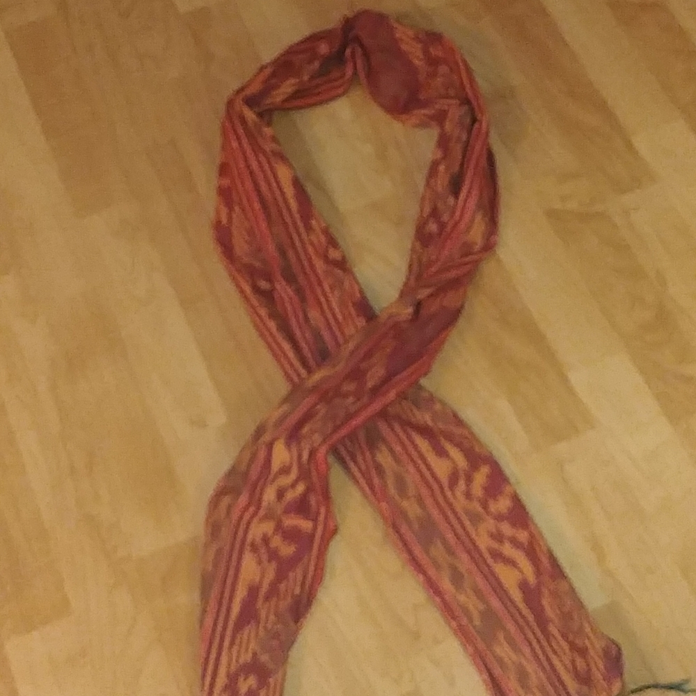 Multi Color Aztec Print Scarf. - Picture 2 of 2